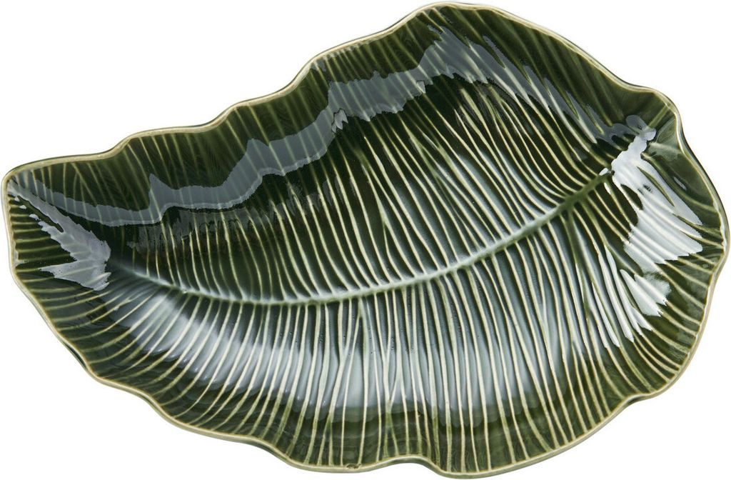 Mikasa Jardin Steingut Blatt Servierschale, 30cm, Geschenkkarton
