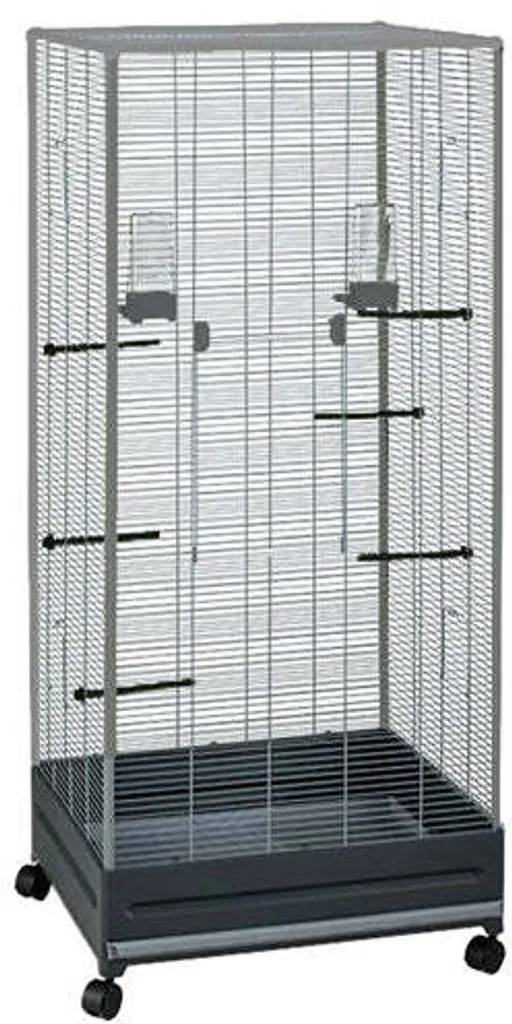 Volière Spacieuse Voltrega 420 Gris : Habitat Confortable pour Oiseaux