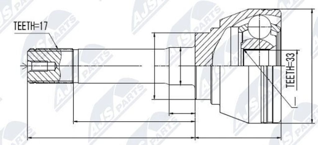 NTY Gelenksatz Antriebswelle Vorne Links Vorne Rechts Radseitig für ISUZU D-Max I Pickup (TFR, TFS) NPZ-IS-008