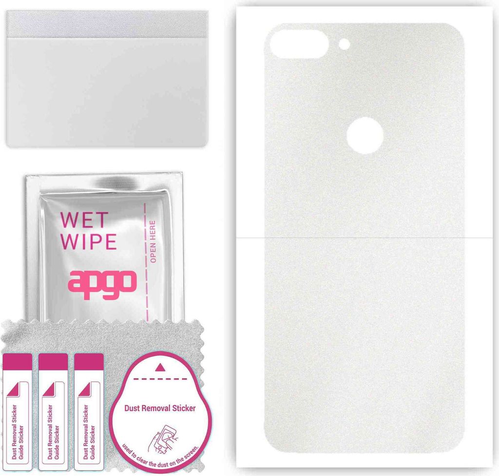 apgo Rückseite Schutzfolie, Skin, kompatibel mit Alcatel 1s, Hinten Displayschutzfolie aus Vinylfolie, kratzfest, einfache Montage - Matt Transparent