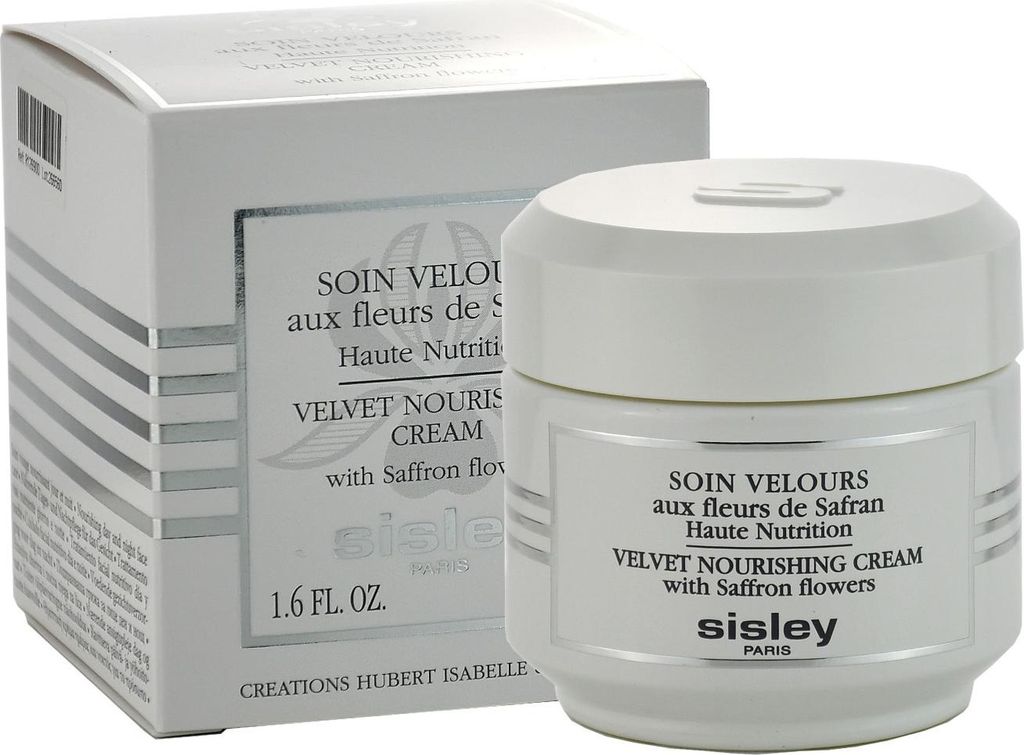 A jar of Sisley Velvet Nourishing Cream with its packaging.