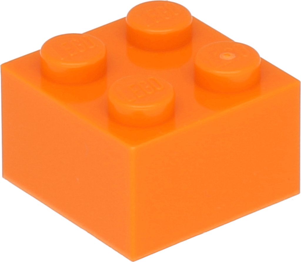 LEGO: 100x Stein 2x2 in Orange