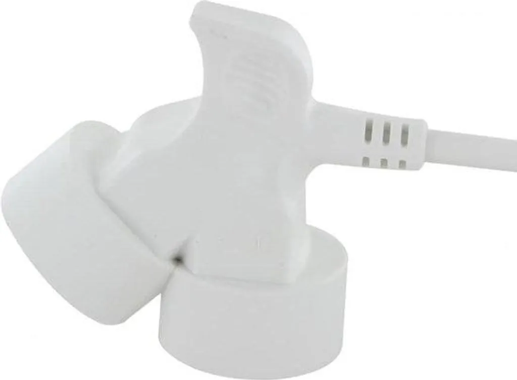Câble HO5VVF 3G1.5 blanc 3m avec double fiche mâle pour branchement
