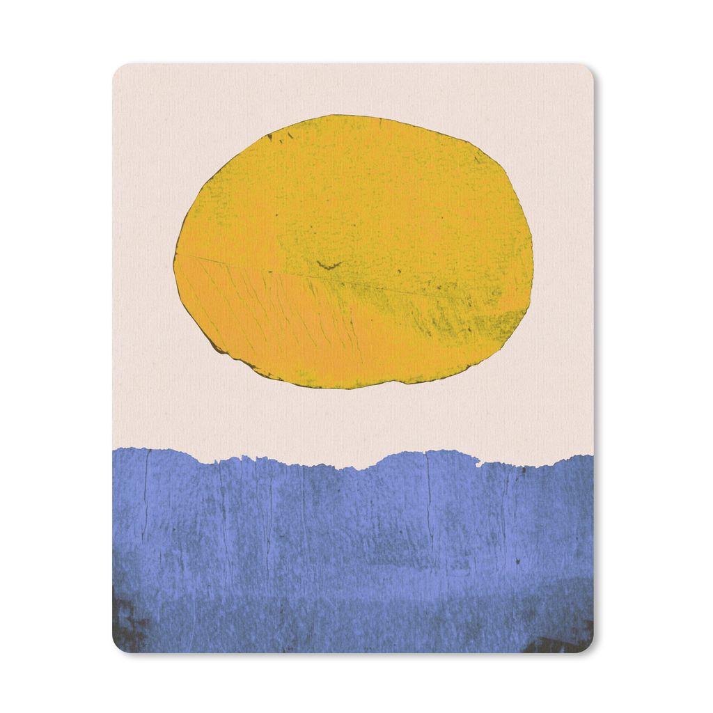 MuchoWow Mauspad Mousepad Sonne - Wasser - Blau - Gelb - Abstrakt 30x40 cm - Mousepads - Maus Mat - Pad - Mausunterlage - Mausmatten