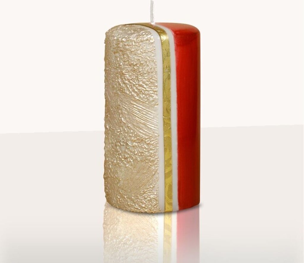 Designkerze Atica Stumpenkerze Dunkelrot 140 x Ø 70 mm