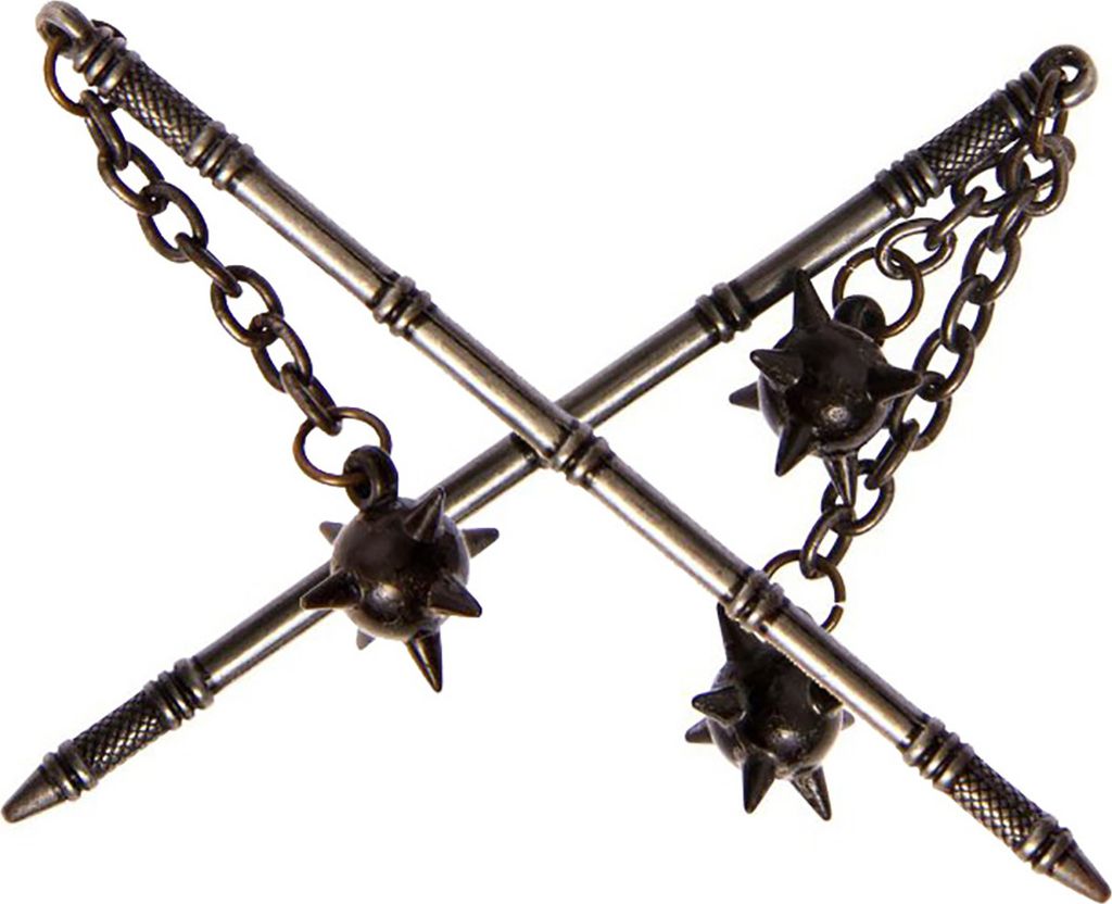 Schwarz-graues 2er Set Miniatur Morgensterne