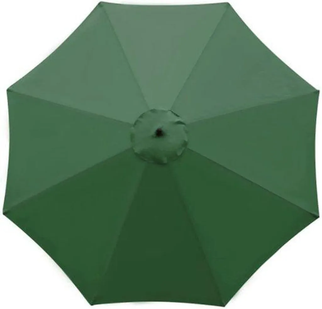Toile de parasol pour table extérieure verte 3m - Remplacement 8 bras