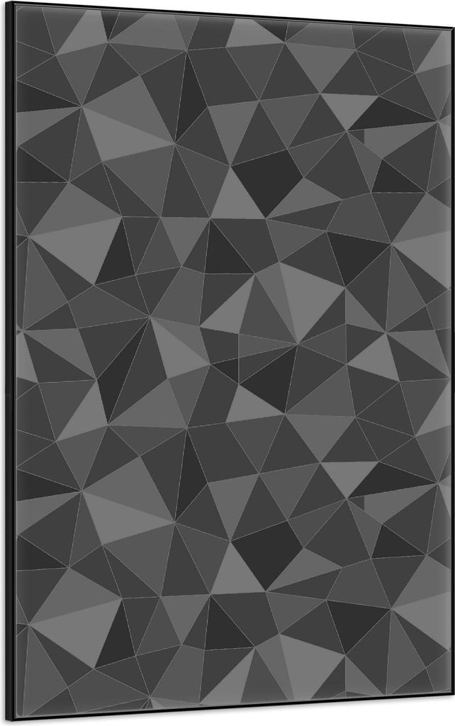Wallario Wandbild Geometrisches Schattenmuster, Größe: 61 x 91,50 cm, Poster mit schwarzem Aluminiumrahmen