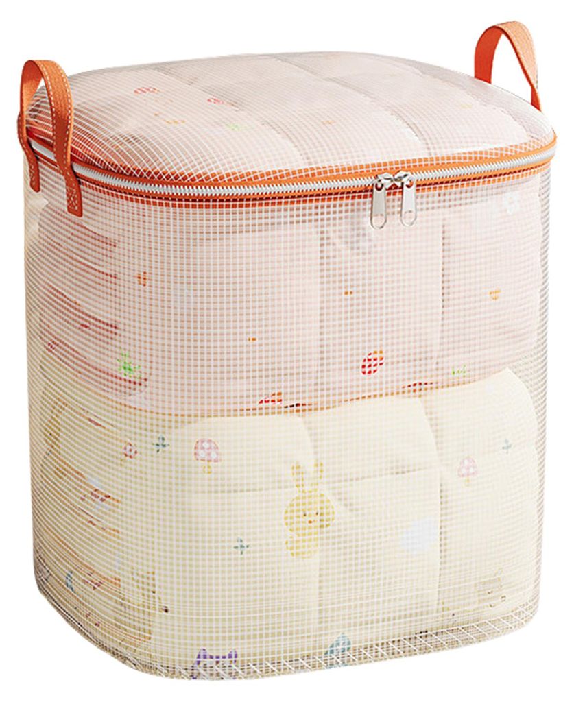 Extra große, wasserdichte Aufbewahrungstasche für Bettdecken mit Griffen, transparente PVC-Umzugstasche, durchsichtiger Schlafzimmer-Organizer