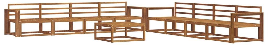 vidaXL Outdoor-Sofagarnitur 9 pcs Natur Massivholz Akazie