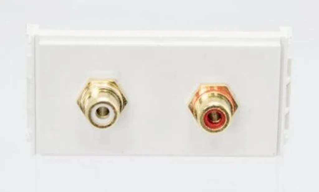 Prise RCA Stéréo Blanche WI221285 VivoLink Connecteurs Haute Qualité