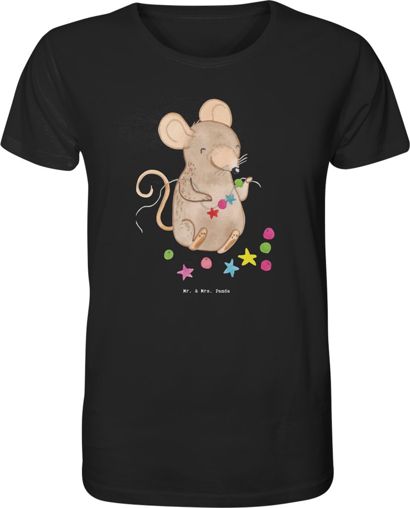 Mr. & Mrs. Panda T-Shirt Maus Schmuck selber machen Größe S - Schwarz - Geschenk, Herren, Tshirt, Männer-T-Shirt, Jersey-Shirt, Basteln, DIY, Ru...