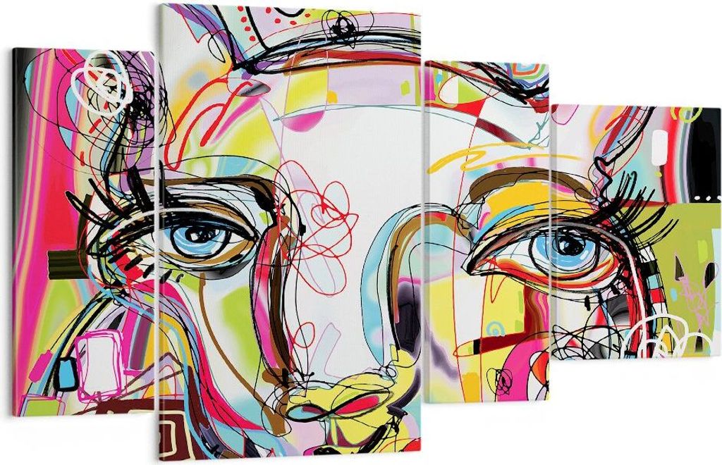 Bild auf Leinwand - Leinwandbild - Abstraktion modern - 120x70cm - Wand Bild - Wanddeko - Leinwanddruck - Bilder - Kunstdruck - Wanddekoration - Le...