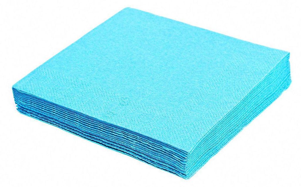 80x Servietten 33 x 33 cm 1/4-Falz 3-lagig hellblau Produktbild 
