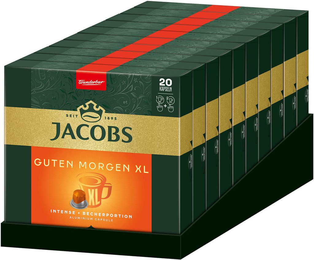 JACOBS Kapseln Guten Morgen XL Intense 200 Nespresso®* kompatible Kaffeekapseln