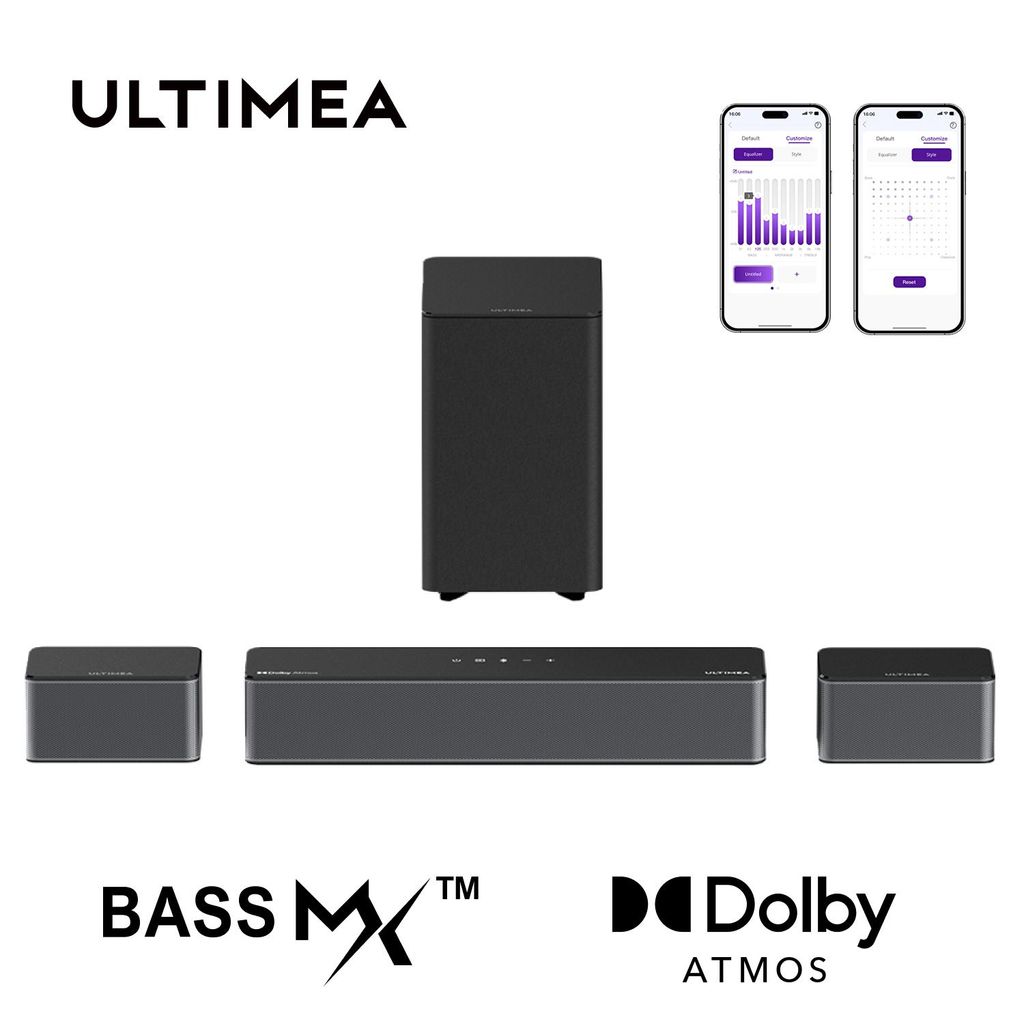 ULTIMEA Dolby Atmos 5.1 Soundbar mit Subwoofer, 3D Surround Produktbild 