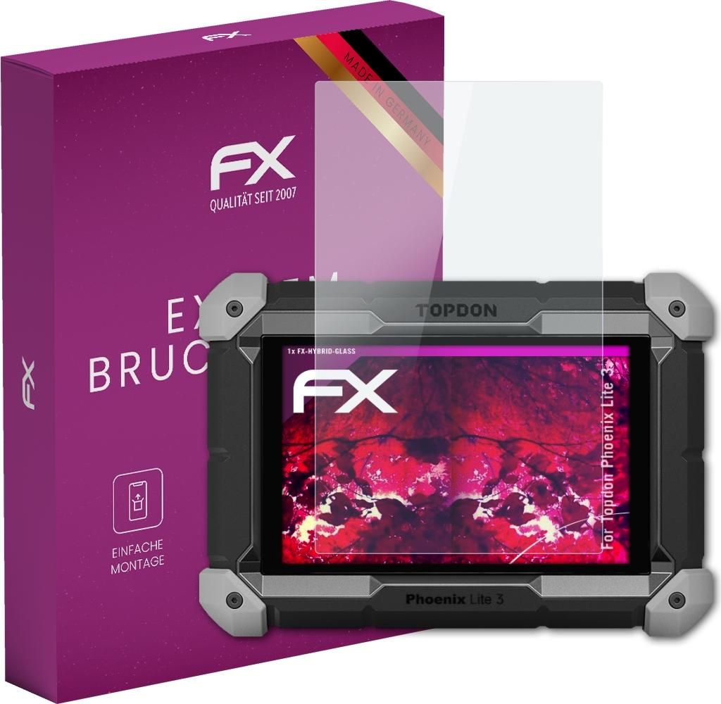atFoliX FX-Hybrid-Glass Displayfolie kompatibel mit Topdon Phoenix Lite 3 Glasfolie