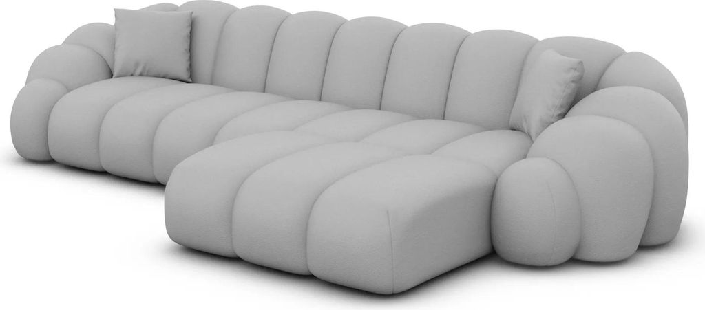 Kunstleder L-Form Sofa Liora Hellgrau Rechts