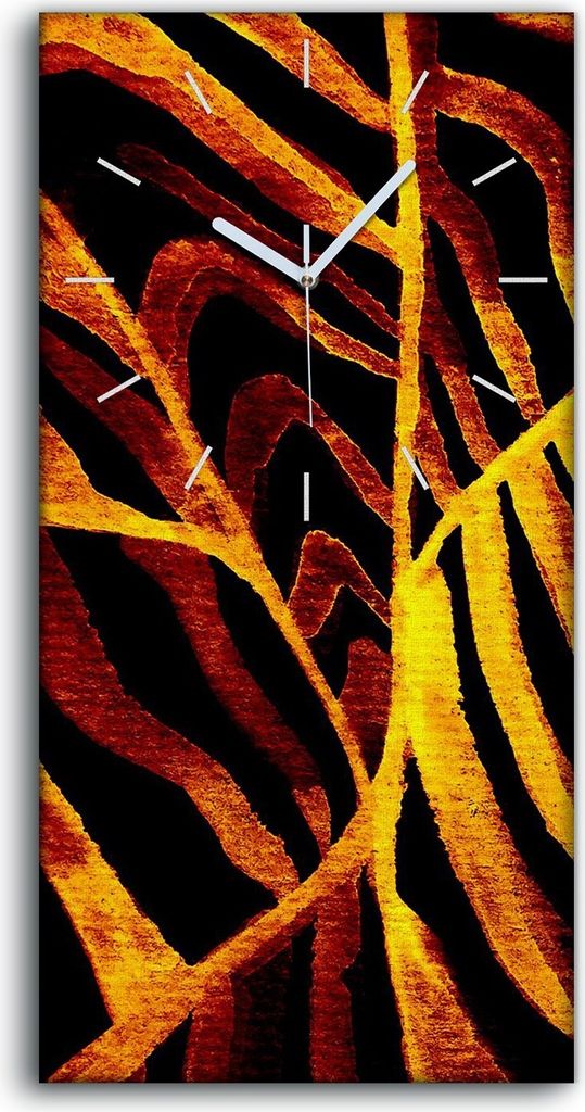 Küchenuhr Bürouhr Leinwand Uhr Geräuschlos 30x60 Malerei Abstrakte Kunst - weiße Hände