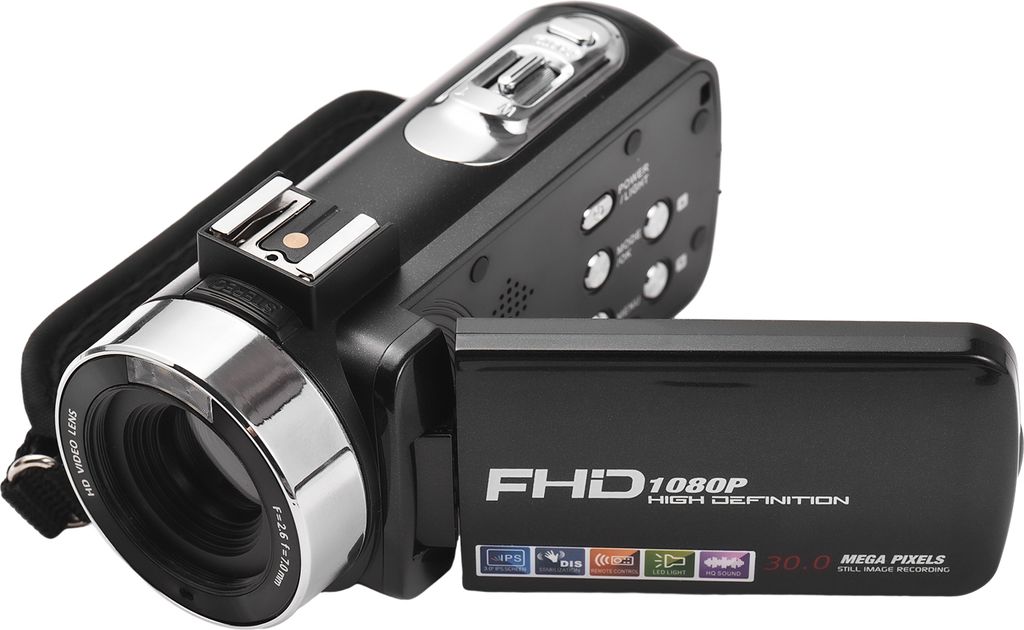 1080P digitale Videokamera, FHD-Camcorder, DV-Recorder, 30 MP, 18-facher digitaler Zoom, 3,0-Zoll-Bildschirm, unterstuetzt Autofokus, Gesichtserken...
