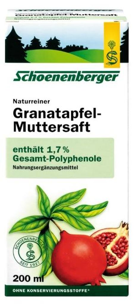 Schoenenberger Naturreiner Granatapfel-Muttersaft, 200 ml Produktbild 