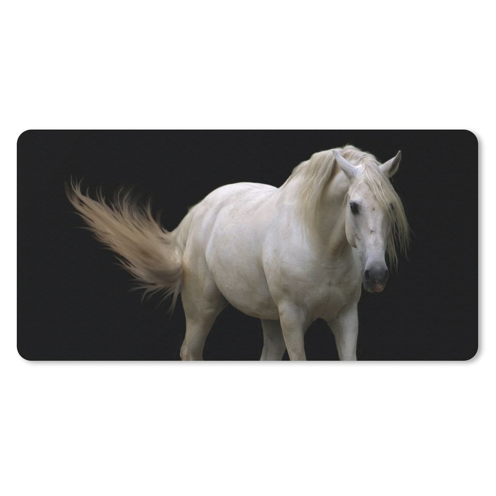 MuchoWow® Mauspad Mousepad Pferde - Nutztiere - Schwarz Produktbild 