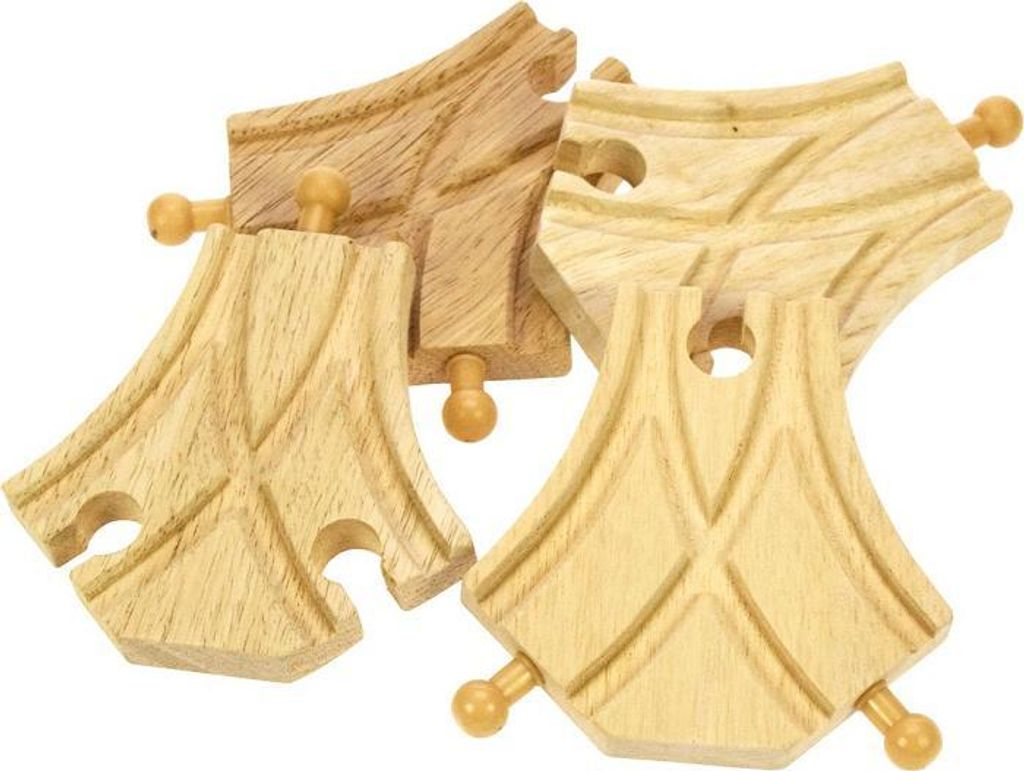 Bigjigs Rail Interruttore simmetrico 4 pezzi Immagine del prodotto 