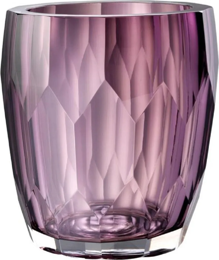 Casa Padrino Vase de Luxe en Verre Violet Ø 12 x H. 14 cm Haute Qualité
