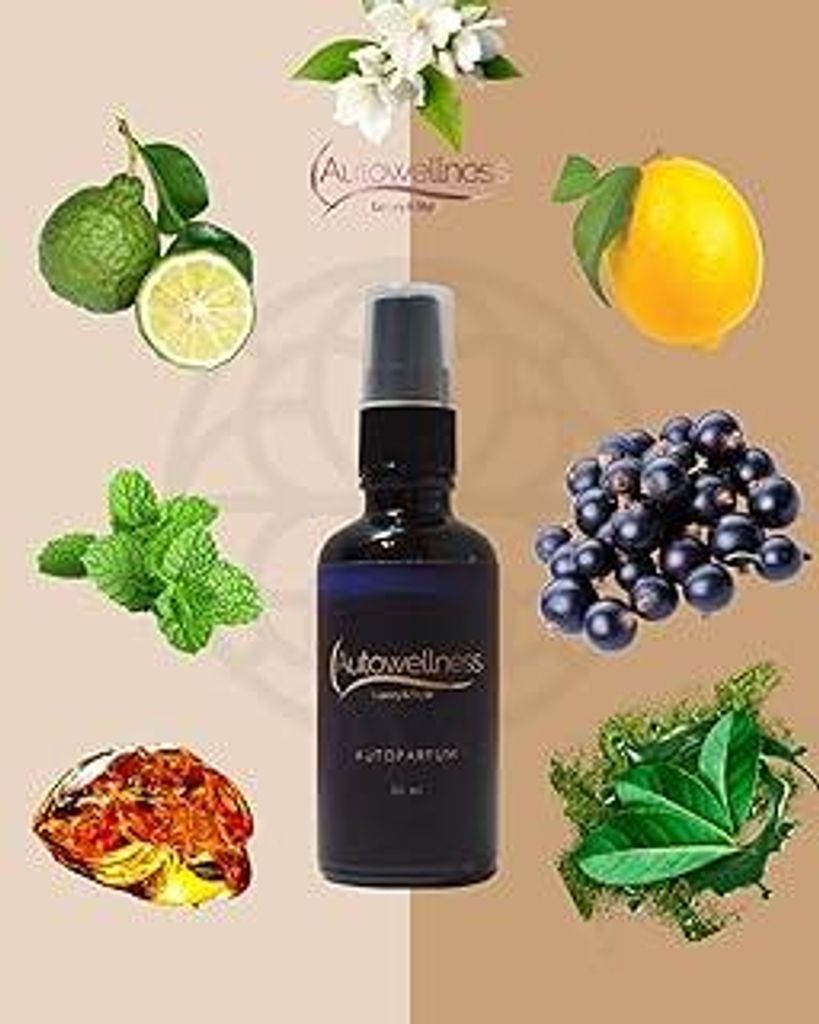 Belebende Zitrusfrische Autoparfum 50?ml Spray – Car Air Freshener – 40?% Duftöl, bis zu 10 Tage Duftwirkung je Anwendung – Premium Auto?Duf...