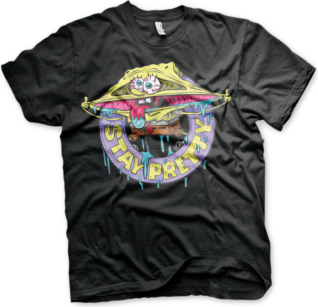 SpongeBob - Stay Pretty T-Shirt - Medium - Black