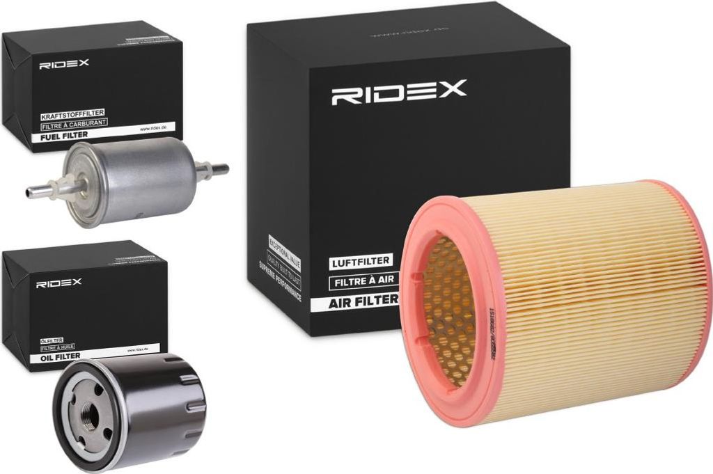 RIDEX Filterset Inspektionspaket Filtersatz passend für PEUGEOT 306 Schrägheck (7A, 7C, N3, N5) 306 Cabriolet (7D, N3, N5) 106 I (1A, 1C) 306