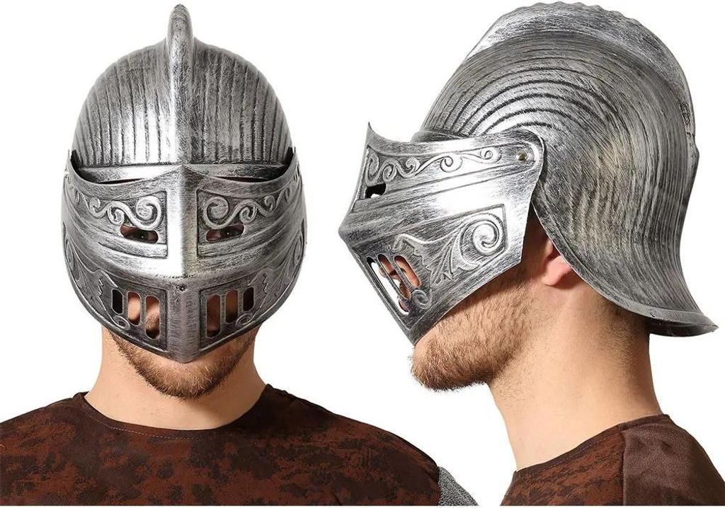 Atosa Mittelalterlicher Helm Silber Kinder Silber One Size