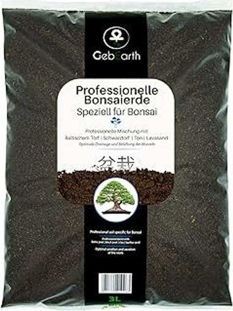 GebEarth- Bonsai Erde | Professionelles Bonsai Substrat für stärkere Wurzeln und optimale Belüftung ?3L?