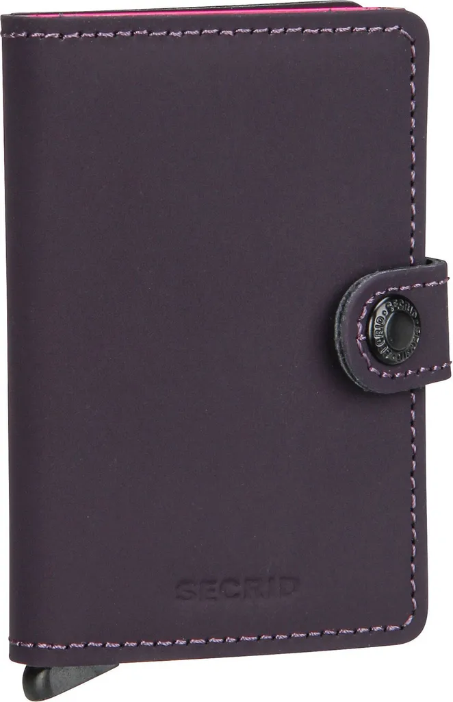Miniwallet Secrid Matte Violet 10 cm - Protection RFID et Cuir Véritable - 6