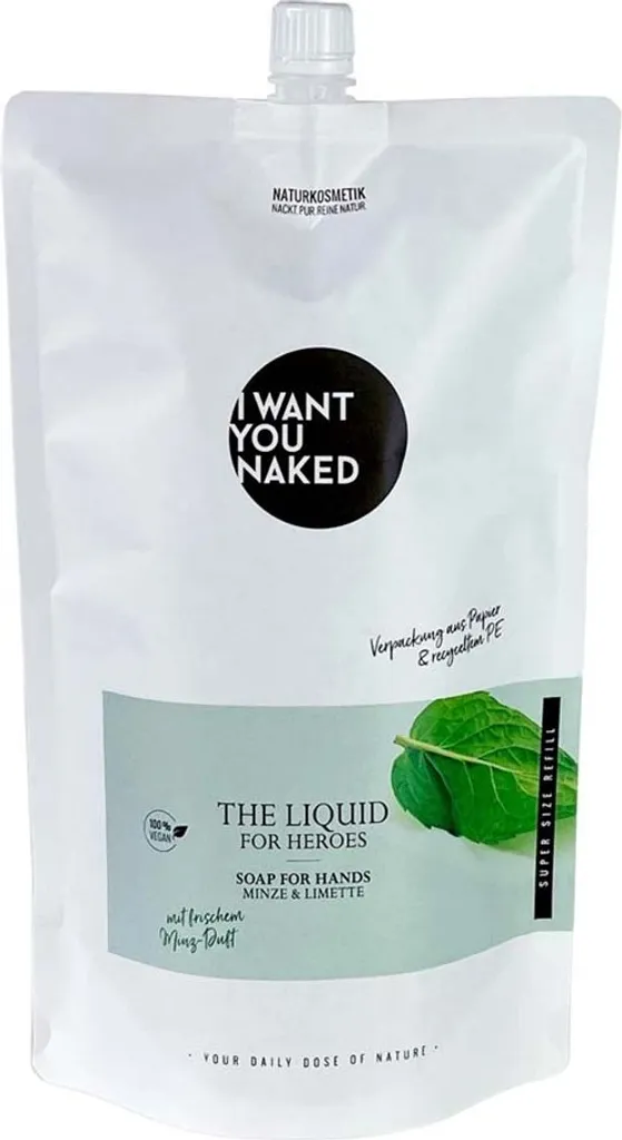 Recharge Savon Mains For Heroes Menthe & Citron Vert Super Size 1L