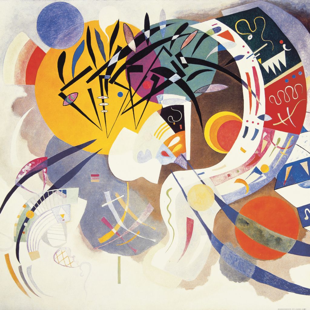Wassily Kandinsky Kunstdruck Bild - Dominante Kurve, 1936 (100 x 100 cm)