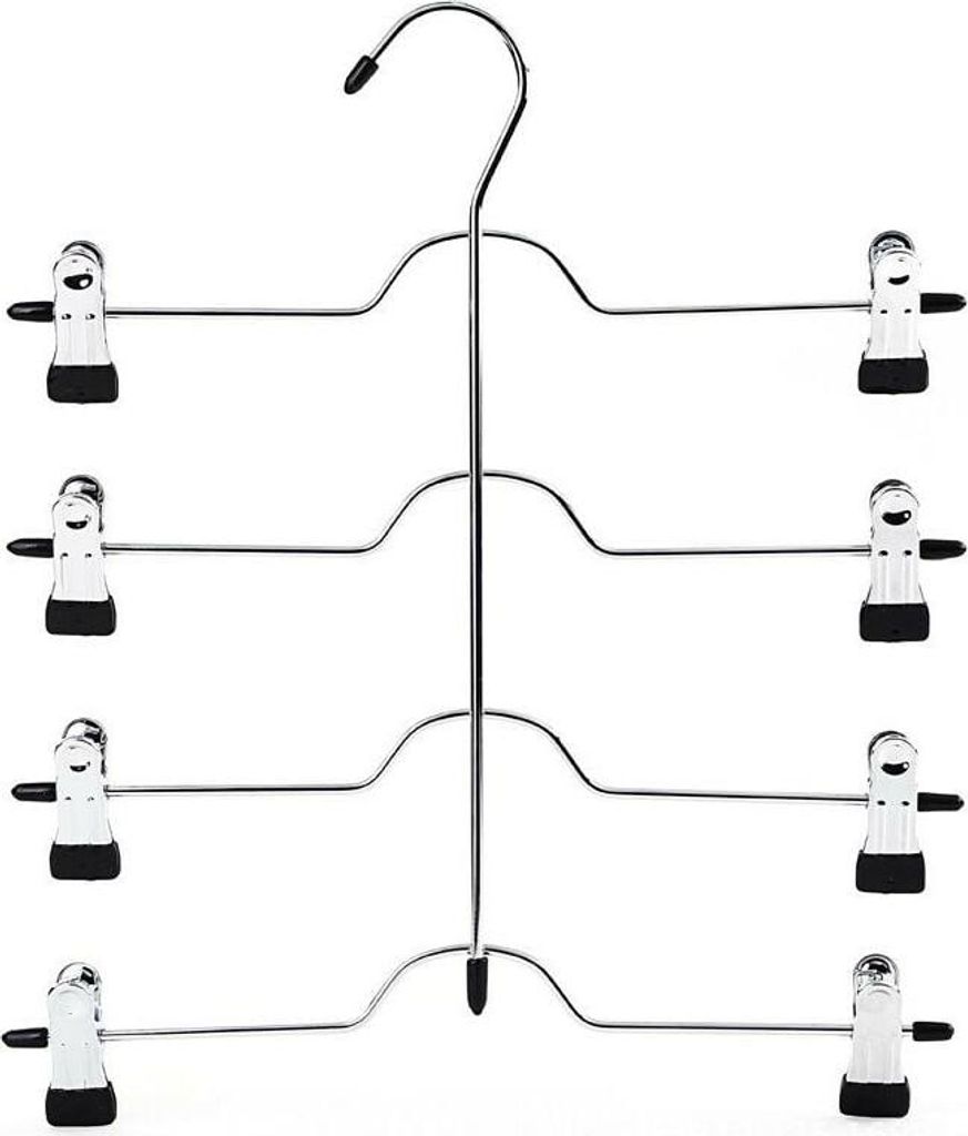 Rockbügel, 4-stöckige Hosenbügel, platzsparende Bügel, Kleiderschrank-Organizer für Röcke und Hosen