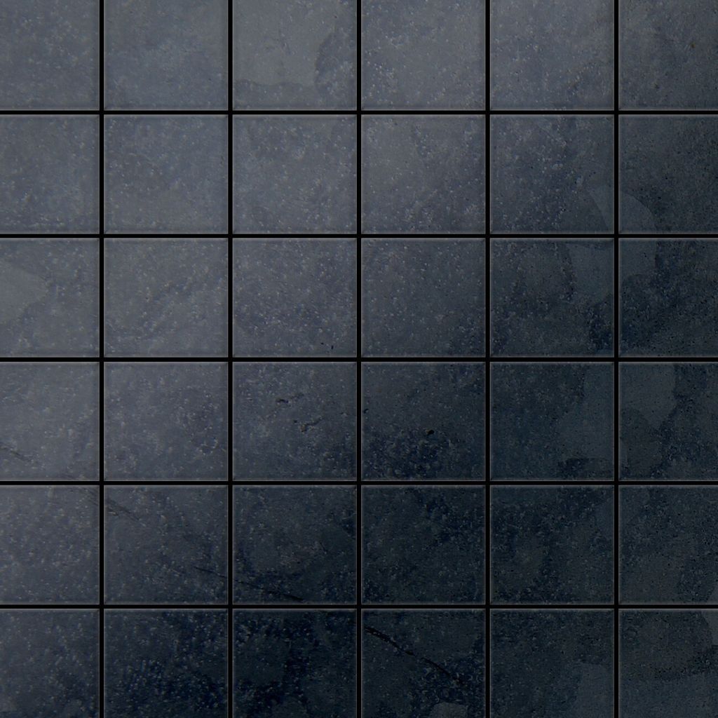 Mosaik Fliese massiv Metall Rohstahl gewalzt grau 1,6mm stark Cinquanta-RS