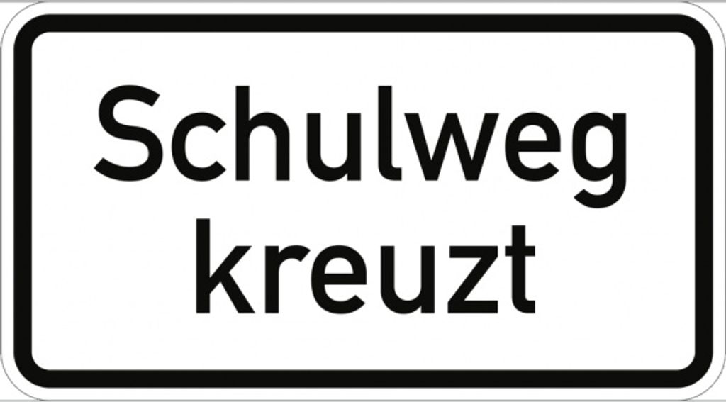 Verkehrsschild VZ2304, Schulweg kreuzt, Alu, RA2, 600x330 mm