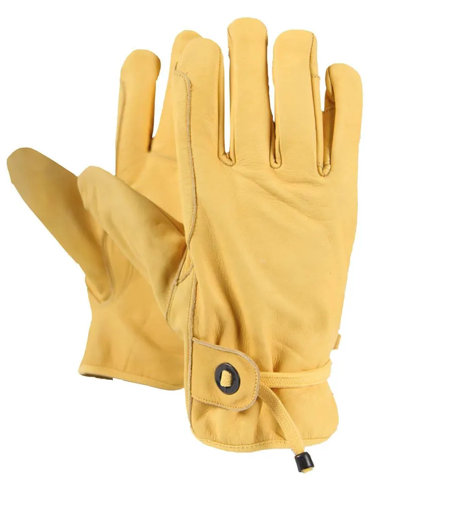 Gant de travail Texas XL jaune en cuir haute résistance anti-usure