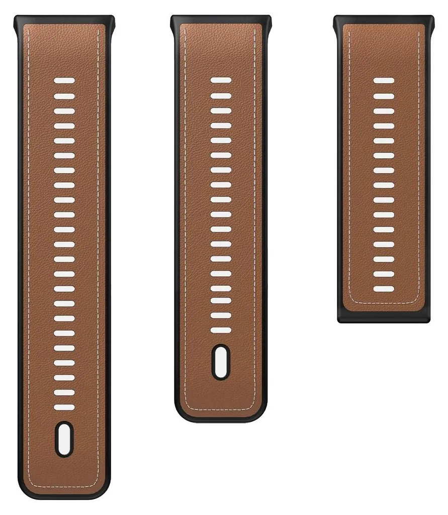 Per Huawei Watch D2 Banda da braccio di sostituzione in pelle ibrida di alta qualità in silicone marrone