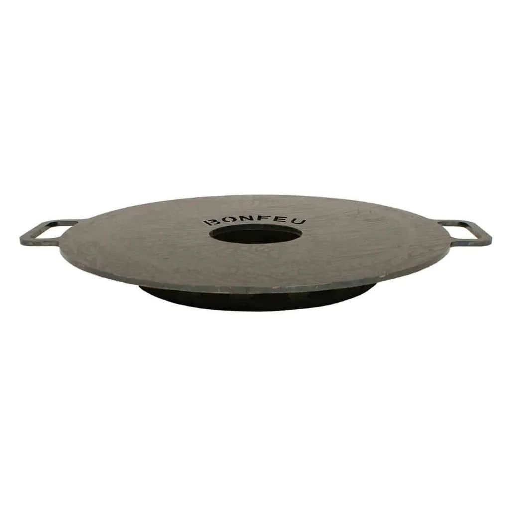 Cuisiner au Brasero avec la Plaque Plancha 55cm pour BonVes 45 Noir