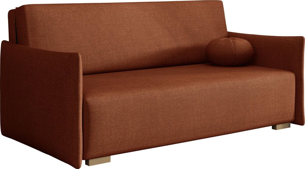 MIRJAN24 Sofa Viva Glov IV, Schlafsofa mit Bettkasten und Schlaffunktion, Holzfüße, inkl. Kissen, 4-Sitzer (Farbe: Soul 08)