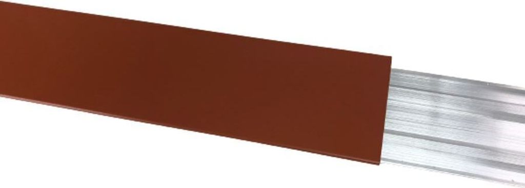 Kappleiste mit Blende rot RAL 8004 2 m lang