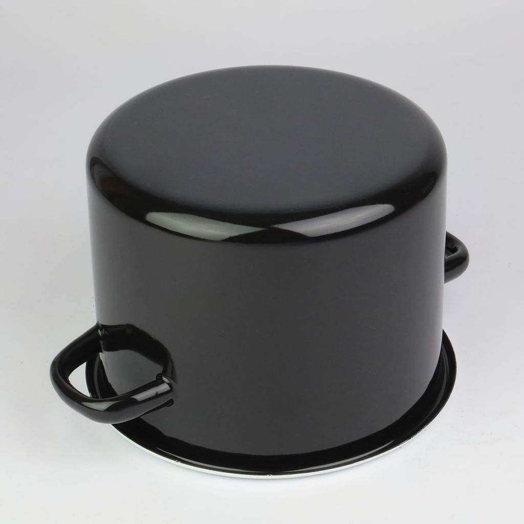 Rondel emaliowany 4.5L czarny uniwersalny garnek do zupy Zdjęcie produktu 5