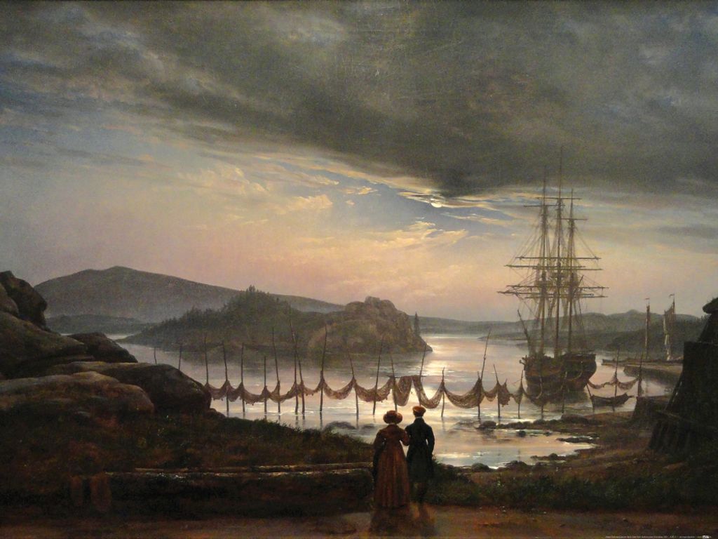 Johan Christian Dahl Kunstdruck Bild - Blick Von Vaekero Bei Christiana, 1827 (60 x 80 cm)