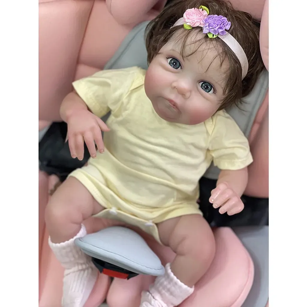 Poupée Reborn Réaliste Miley : Peinture 3D et Cheveux Implantés Main