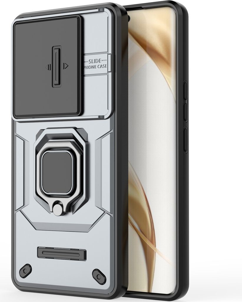 Handyhülle Für Honor 200 Smart / Honor X7C (6,8 Zoll) – Leder-Optik Mit Metall-Akzent, Hellblau, Kabellos Ladefähig