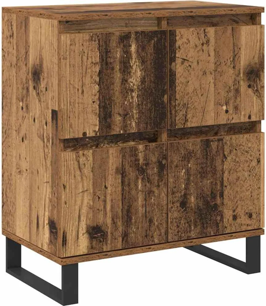 Mobiletto Credenza Vintage 60 cm Legno Scuro | Arredo Soggiorno Compatto