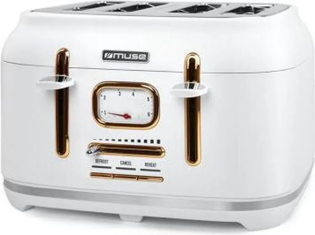 Grille-pain 4 Fentes Muse MS-131W 1800W : Finissez-en avec l'Attente